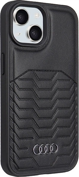 Etui Audi Synthetic Leather MagSafe do Apple iPhone 15 Plus/14 Plus Black (AU-TPUPCMIP15M-GT/D3-BK) - obraz 3