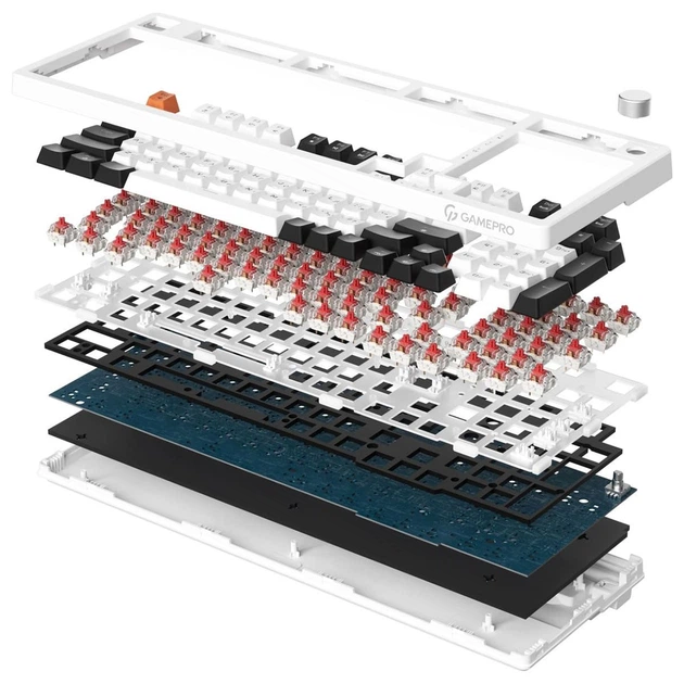Клавиатура механическая GamePro MK170W (Red) с Hot-Swap RGB White - изображение 4