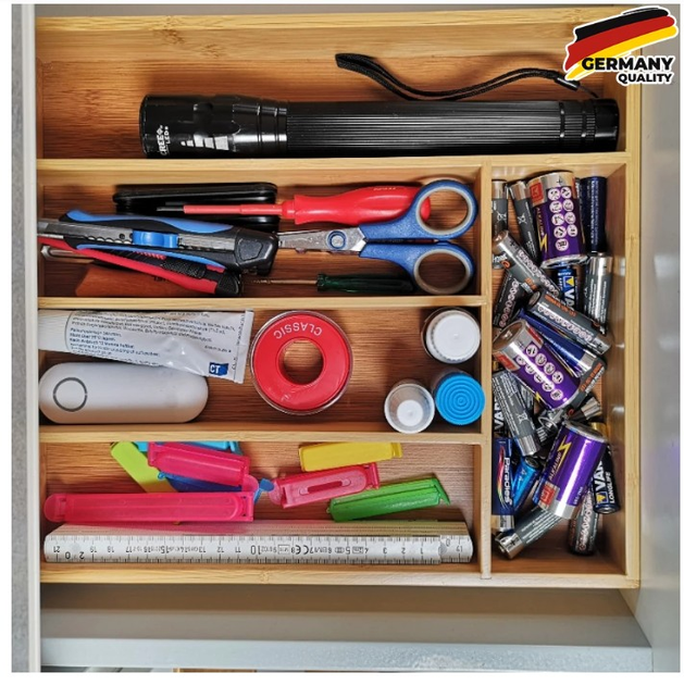 Organizer na sztućce Kela Kalma bambusowy 30x34 cm (12011) - obraz 7