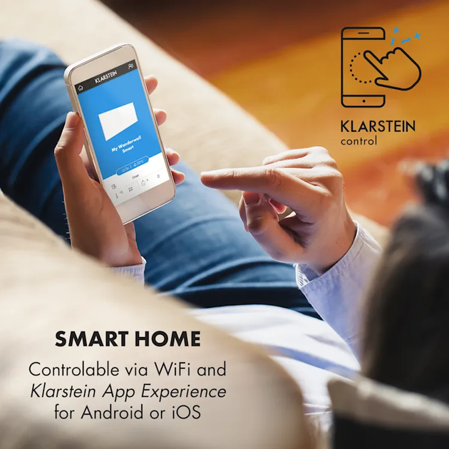 Инфракрасный Wi-Fi обогреватель Klarstein Wonderwall Smart Б/У - изображение 8
