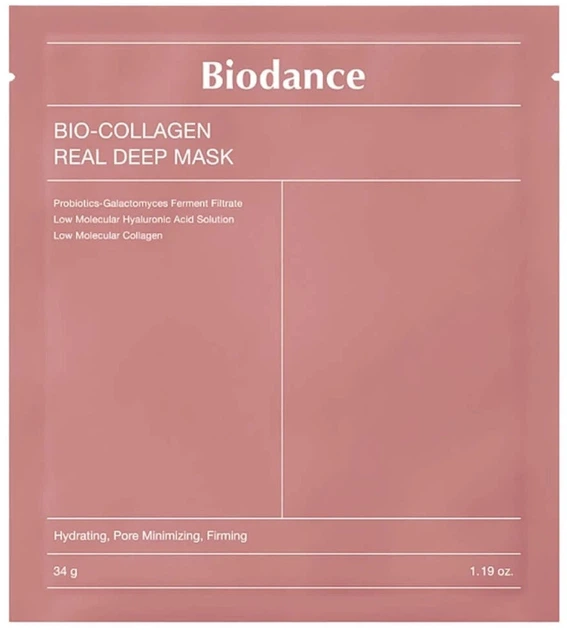 Набір гідрогелевих масок Biodance Bio Collagen Real Deep з колагеном 34 г х 4 шт (8809937360858) - зображення 1
