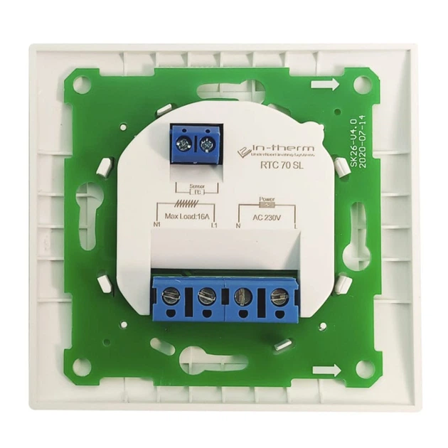 Механический терморегулятор In-Therm RTC 70 SL для электрического теплого пола с выносным датчиком температуры 3 м белый - изображение 5