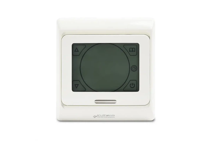Программируемый терморегулятор In-Therm E91 для электрического теплого пола с сенсорным экраном кремовый 86x90x43 мм - изображение 2