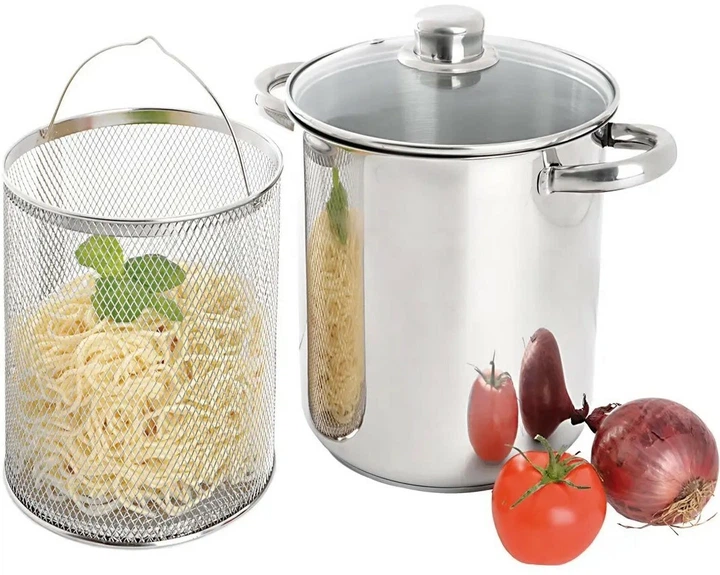 Каструля для спаржі та макаронів Orion Anett сталева 16 см, 4.2 л (8592381093662) - зображення 2