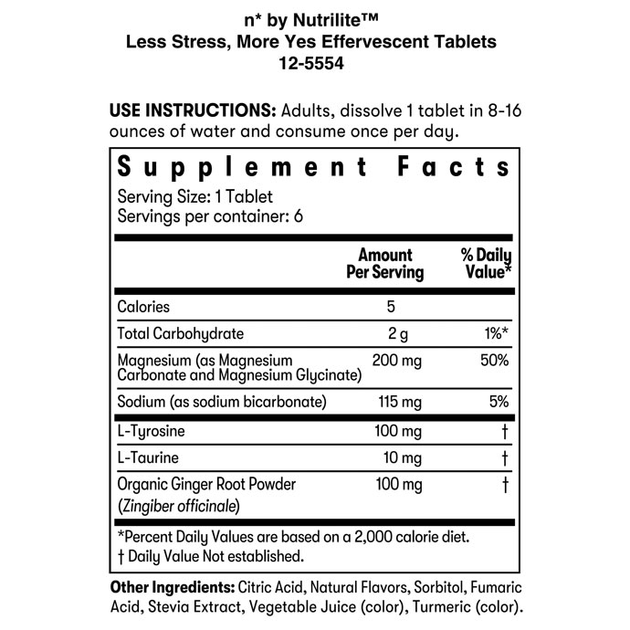 Шипучі таблетки від стресу Amway n*by Nutrilite Less Stress More Yes Relax Effervescent Tablets 10 шт - Фото 3 Шипучі таблетки від стресу Amway n*by Nutrilite Less Stress More Yes Relax Effervescent Tablets 10 шт - зображення 3