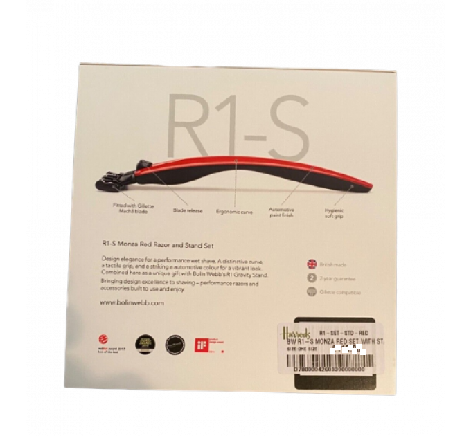Подарочный набор Бритва Bolin Webb R1-S Mach3 Razor Monza Red с подставкой 1 картридж - изображение 8