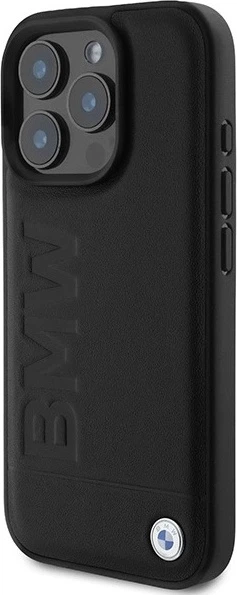 Etui plecki BMW Leather Hot Stamp do Apple iPhone 16 Pro Black (BMHCP16LSLLBK) - obraz 3