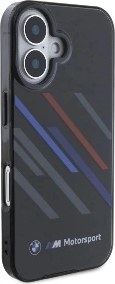 Etui plecki BMW Motosport IML Random Stripes do Apple iPhone 16 Black (BMHCP16S23HTRAK) - obraz 4