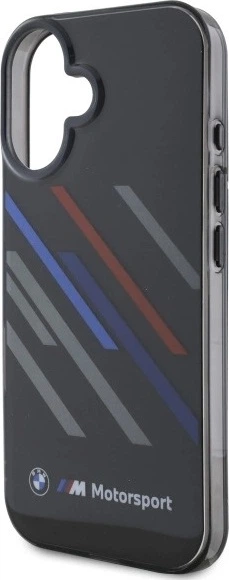 Etui plecki BMW Motosport IML Random Stripes do Apple iPhone 16 Black (BMHCP16S23HTRAK) - obraz 6