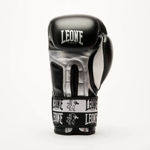Рукавички боксерські з бинтами Leone GN208 ICONIC розмір 10 унцій, чорні - изображение 2