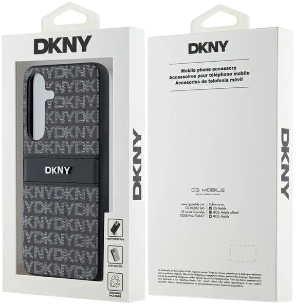 Etui DKNY Leather Mono Stripe & Metal Logo do Samsung Galaxy S24 Plus Black (3666339287481) - obraz 8
