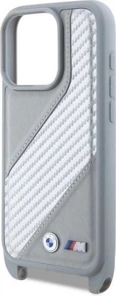 Панель BMW M Edition Carbon Stripe & Strap для Apple iPhone 16 Pro Max Gray (BMHCP16X23PSCCG) - зображення 5