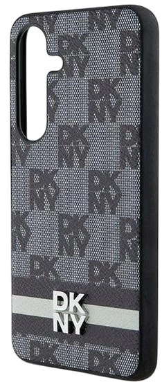 Панель DKNY Leather Checkered Mono Pattern & Printed Stripes для Samsung Galaxy S24 Black (3666339276836) - зображення 6