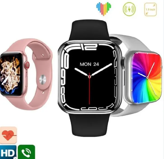 черные Умные смарт-часы Smart Watch M7 Pro Max 45mm электронные наручные смарт часы с функцией звонка - изображение 2