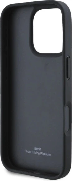 Etui plecki BMW Sign Leather Crossing Lines Pattern do Apple iPhone 16 Pro Max Black (BMHCP16X23RCGPK) - obraz 7