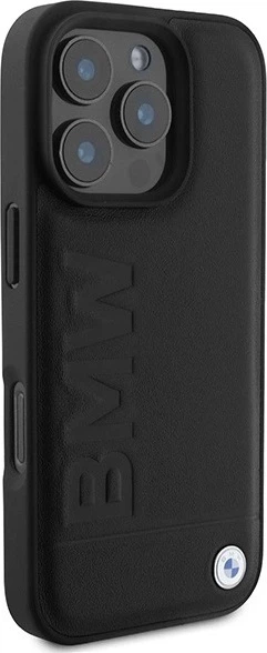 Etui plecki BMW Leather Hot Stamp do Apple iPhone 16 Pro Max Black (BMHCP16XSLLBK) - obraz 4