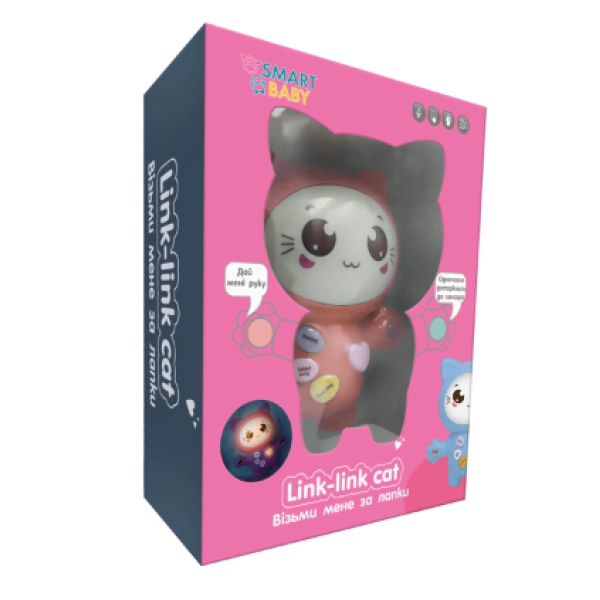 Интерактивная музыкальная игрушка Котенок Link link Cat KarakUli Baby (709E pink) 10164 - изображение 8