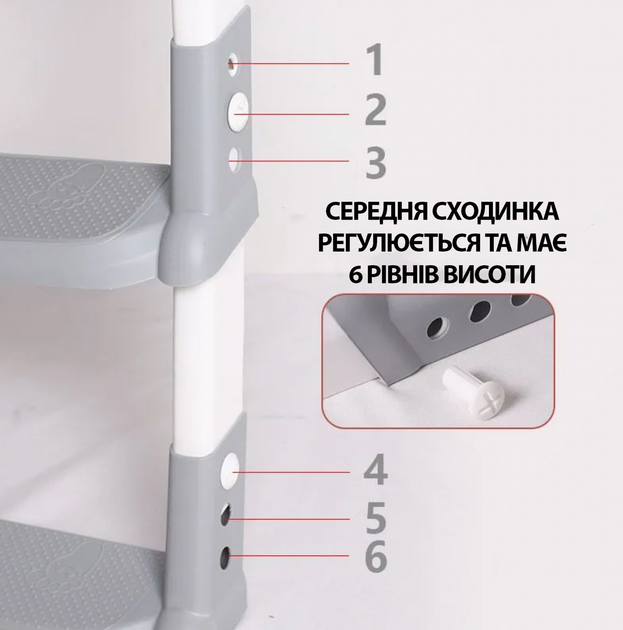 Дитяча приставка до унітазу зі сходами та ручками насадка на стульчак сидіння туалету сходи для дітей - Фото 4 Дитяча приставка до унітазу зі сходами та ручками насадка на стульчак сидіння туалету сходи для дітей - зображення 4