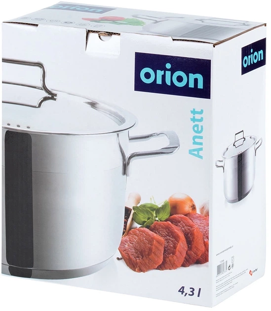 Garnek Orion Anett z pokrywką ze stali nierdzewnej 4.3 l (8697414827334) - obraz 5