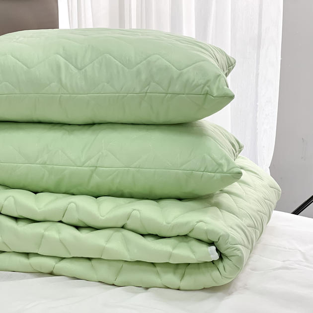 Подушка для сну Green Bamboo / Грін Бамбу 50х70 см з мікрофібри антиалергенна - Фото 5 Подушка для сну Green Bamboo / Грін Бамбу 50х70 см з мікрофібри антиалергенна - изображение 5