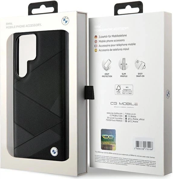 Панель BMW Signature Leather Crossing Lines Pattern для Samsung Galaxy S24 Ultra Black (BMHCS24L23RCGPK) - зображення 8