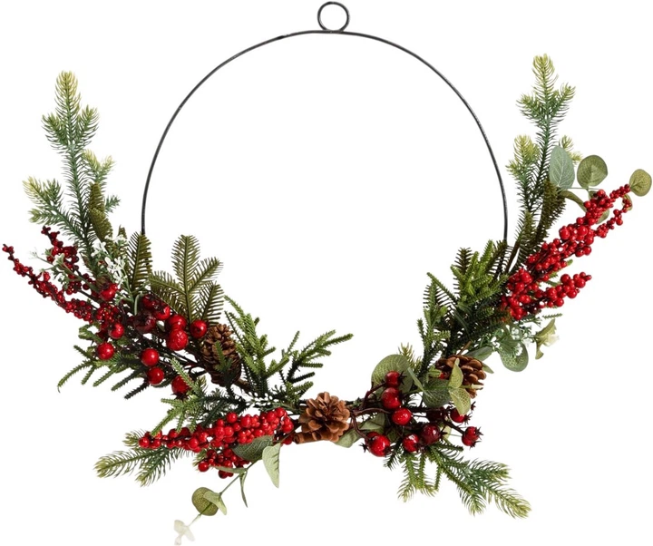 Wieniec Homla Farila świąteczny na metalowej obręczy 40 cm (5906496710100) - obraz 1