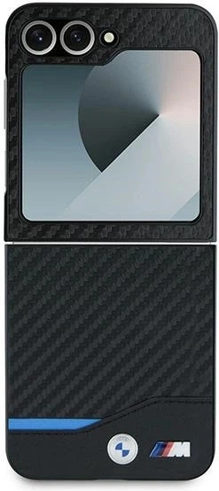 Панель BMW Carbon Blue Line для Samsung Galaxy Z Flip 6 Black (BMHCZF622NBCK) - зображення 2