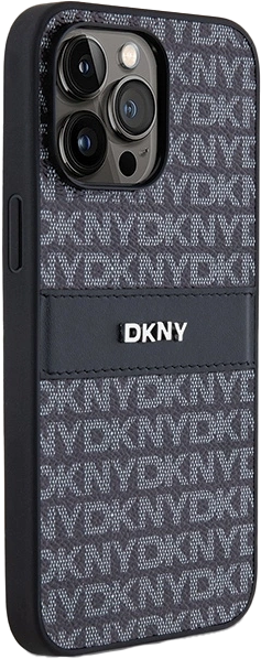 Панель DKNY Leather Mono Stripe & Metal Logo для Apple iPhone 14 Pro Max Black (3666339260385) - зображення 4