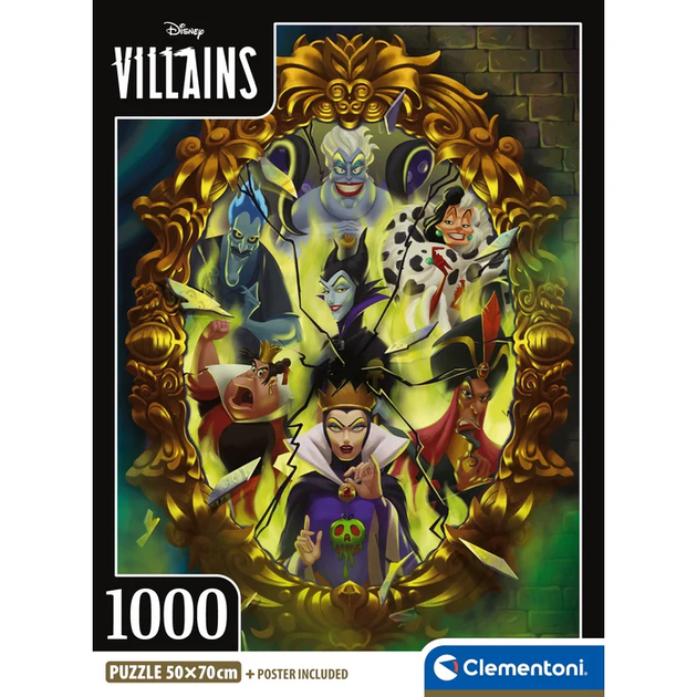 Пазл Злодеи Диснея - Disney Villains - 1000 шт Clementoni 39812 - изображение 2