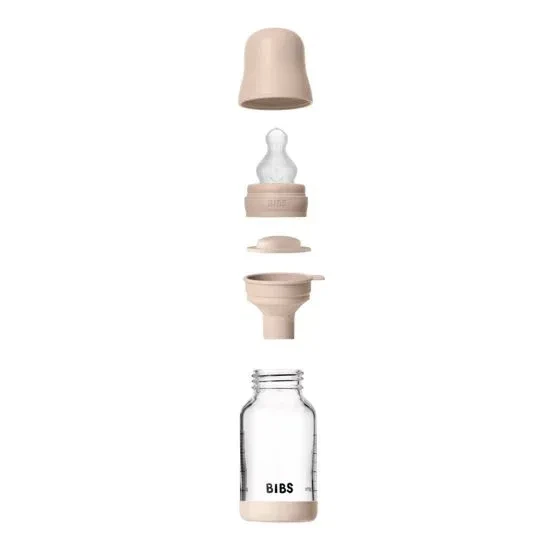 Скляна BIBS Baby Glass Bottle дитяча пляшечка з силіконовою соскою - 120 ml - Blush - изображение 2