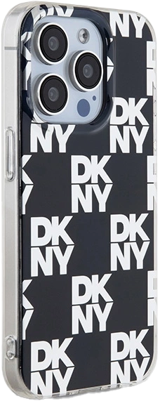 Etui DKNY IML Checkered Mono Pattern do Apple iPhone 15 Pro Black (3666339268251) - obraz 3