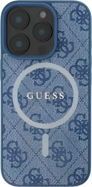 Etui Guess 4G Ring Classic Logo MagSafe do Apple iPhone 16 Pro Blue (GUHMP16LG4GFRB) - obraz 2