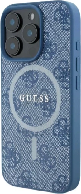 Etui Guess 4G Ring Classic Logo MagSafe do Apple iPhone 16 Pro Blue (GUHMP16LG4GFRB) - obraz 3