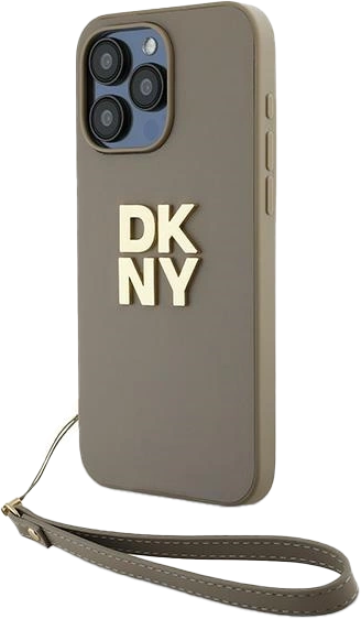 Панель DKNY Wrist Strap Stock Logo для Apple iPhone 15 Pro Beige (3666339264895) - зображення 2
