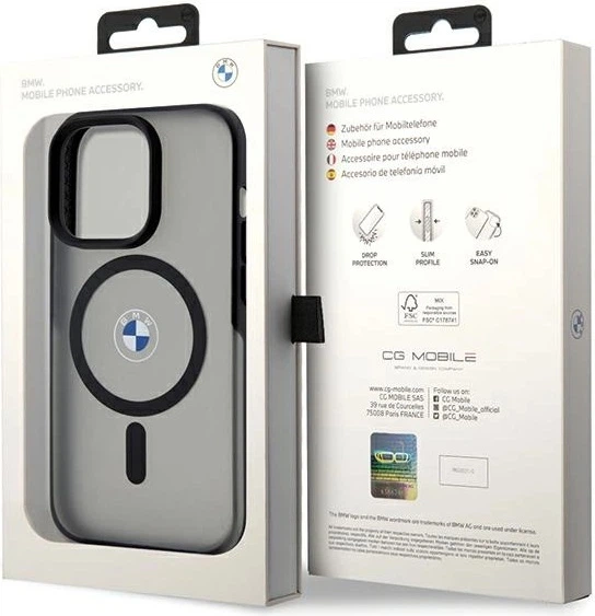 Панель BMW IML Signature MagSafe для Apple iPhone 15 Pro Black (BMHMP15LDSLK) - зображення 8
