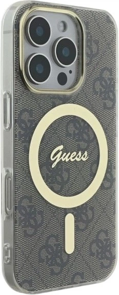 Панель Guess IML 4G MagSafe для Apple iPhone 16 Pro Brown (GUHMP16LH4STW) - зображення 3