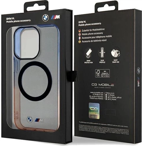 Панель BMW Gradient Bumper MagSafe для Apple iPhone 15 Pro Max Gray (BMHMP15XHTGE) - зображення 8