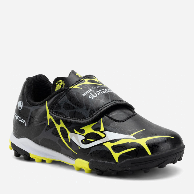 Детские футбольные бутсы-сороконожки для мальчика Joma Super Copa Jr 2501 SCJW2501TFV 25 (8С) Черные (8447368120889) - изображение 2