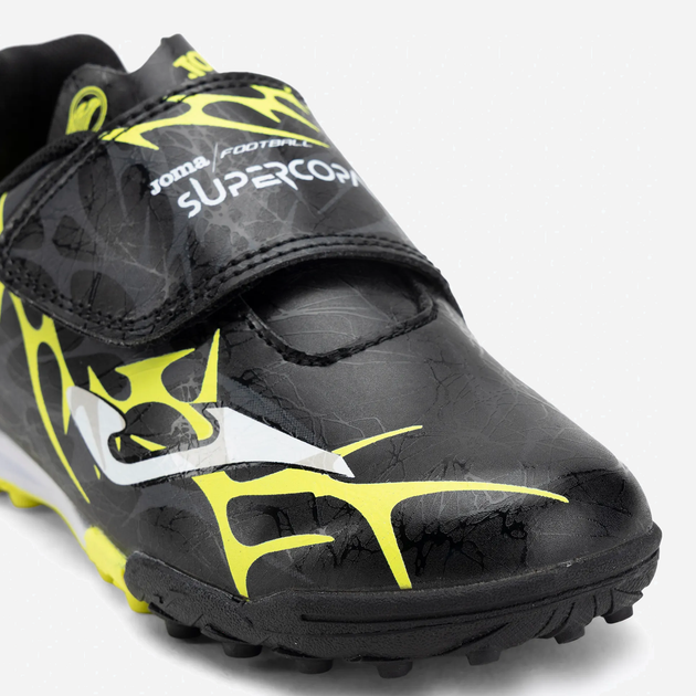 Детские футбольные бутсы-сороконожки для мальчика Joma Super Copa Jr 2501 SCJW2501TFV 25 (8С) Черные (8447368120889) - изображение 7