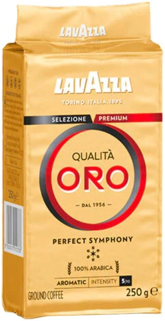 Кава натуральна Lavazza Oro 100% arabica мелена 250г - Фото 1 Кава натуральна Lavazza Oro 100% arabica мелена 250г - изображение 1