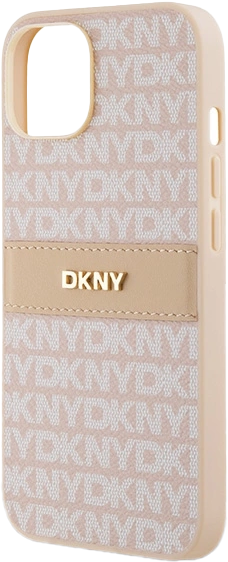 Etui DKNY Leather Mono Stripe & Metal Logo do Apple iPhone 14 Plus/15 Plus Pink(3666339260682) - obraz 6