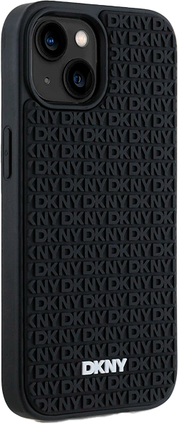 Etui DKNY 3D Rubber Repeat Pattern do Apple iPhone 13/14/15 Black (3666339266837) - obraz 4