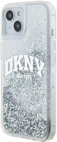 Etui DKNY Liquid Glitter Big Logo do Apple iPhone 13/14/15 White (3666339270896) - obraz 2