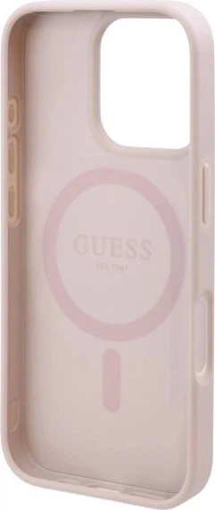 Etui Guess 4G Flowers Print MagSafe do Apple iPhone 16 Pro Pink (GUHMP16LP4ROPEMCP) - obraz 7