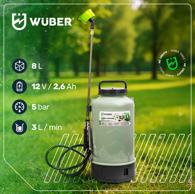 Опрыскиватель аккумуляторный 8л Wuber - изображение 7