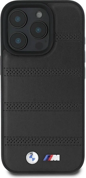Панель BMW M Perforated And Stitched Line MagSafe для Apple iPhone 16 Pro Black (BMHMP16L23PUSPK) - зображення 3