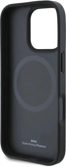 Панель BMW Sign Leather Diamond Metal Logo MagSafe для Apple iPhone 16 Pro Black (BMHMP16L23RDDK) - зображення 7