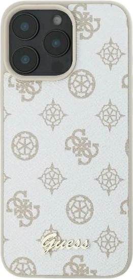 Etui Guess Peony Script Logo MagSafe do Apple iPhone 16 Pro White (GUHMP16LPGPYSH) - obraz 2