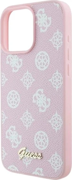 Etui Guess Peony Script Logo MagSafe do Apple iPhone 16 Pro Pink (GUHMP16LPGPYSP) - obraz 6