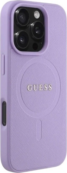 Etui Guess Saffiano MagSafe do Apple iPhone 16 Pro Purple (GUHMP16LPSAHMCU) - obraz 4